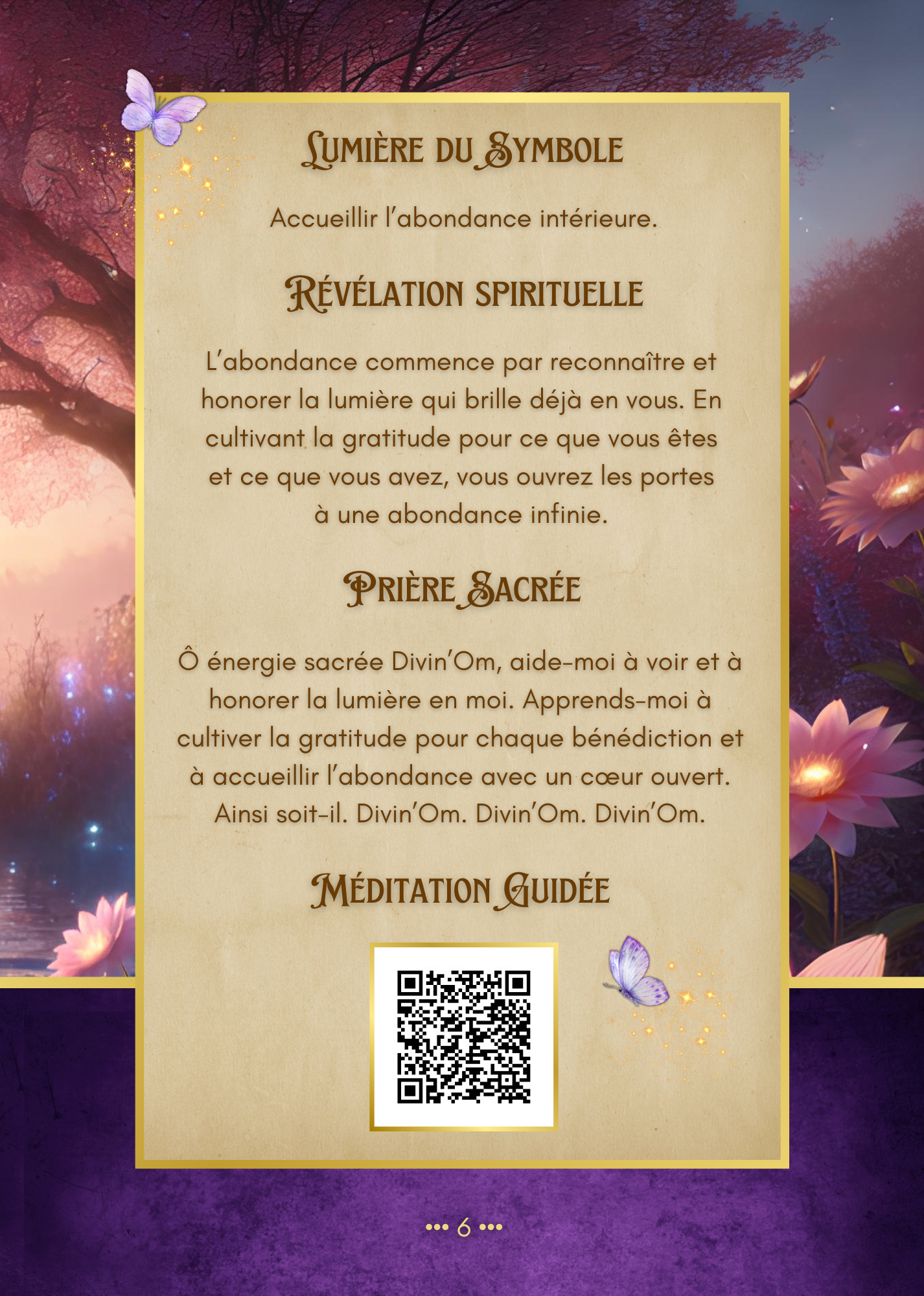 Livre Divin’Om édition limitée — 135 pages format A5, couverture rigide premium, ruban rouge ancrage spirituel